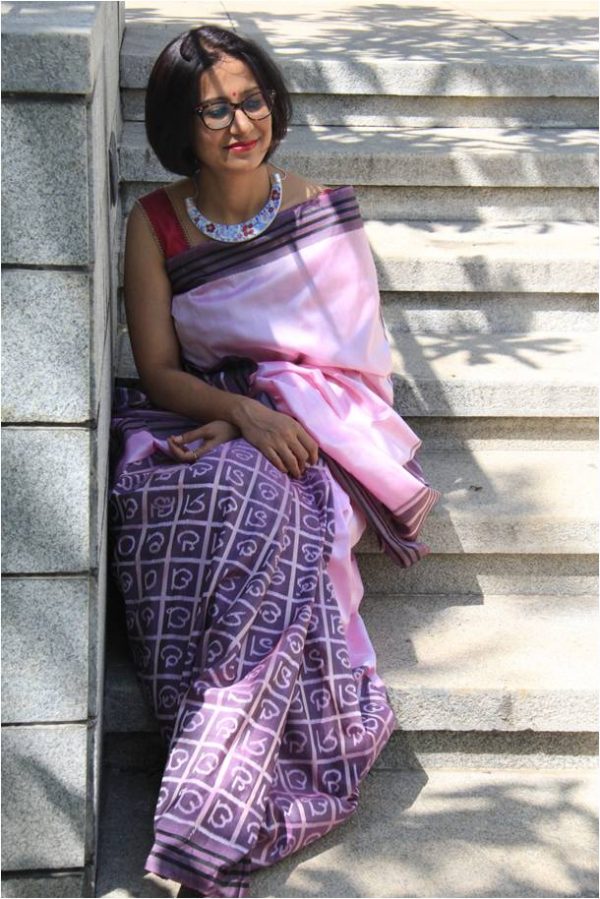 calligraphy silk saree 1