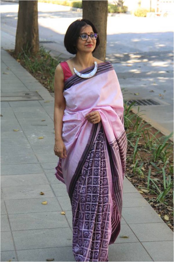 calligraphy silk saree 2