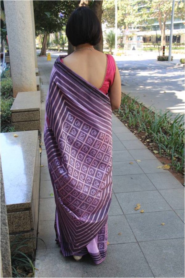 calligraphy silk saree 3