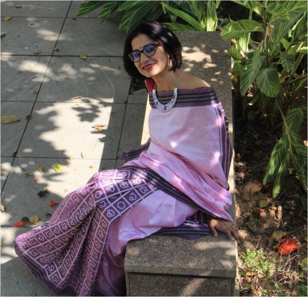 calligraphy silk saree 4