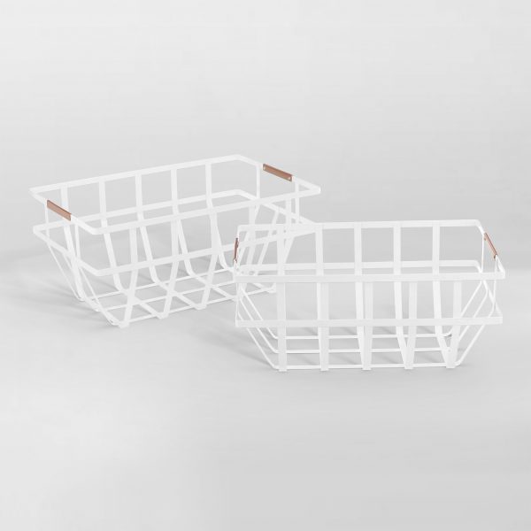 Flat Metal Baskets (3)