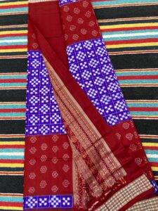 red blue saree (2)